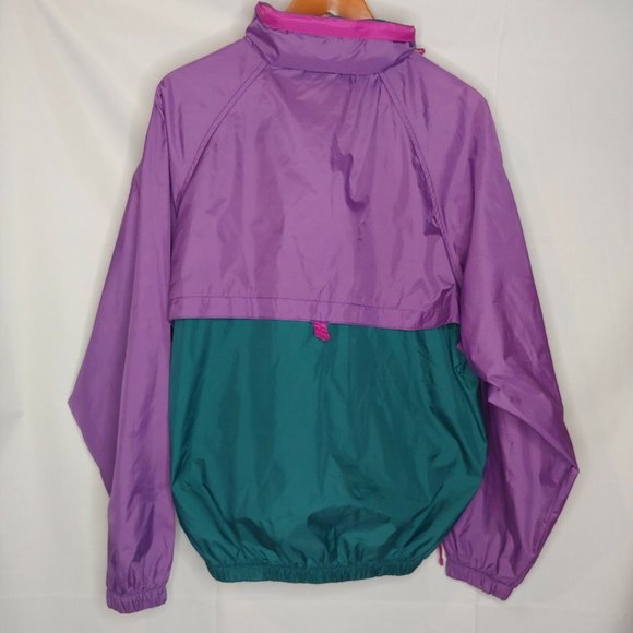 Vintage 90s Nascar Est.1947 Mens S Medium Jacket Windbreaker Purple Hooded Zip - Picture 9 of 12